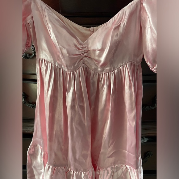 Selkie:Madonna Dress in Pink Satin - old sizing runs small! S (XS) - Picture 9 of 10